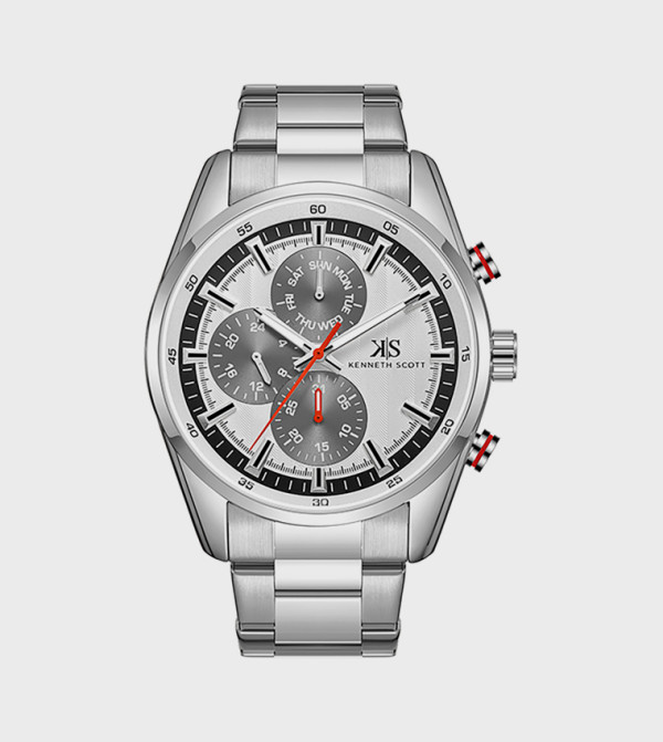 Kenneth Scott  Watches - Silver Analog Watches