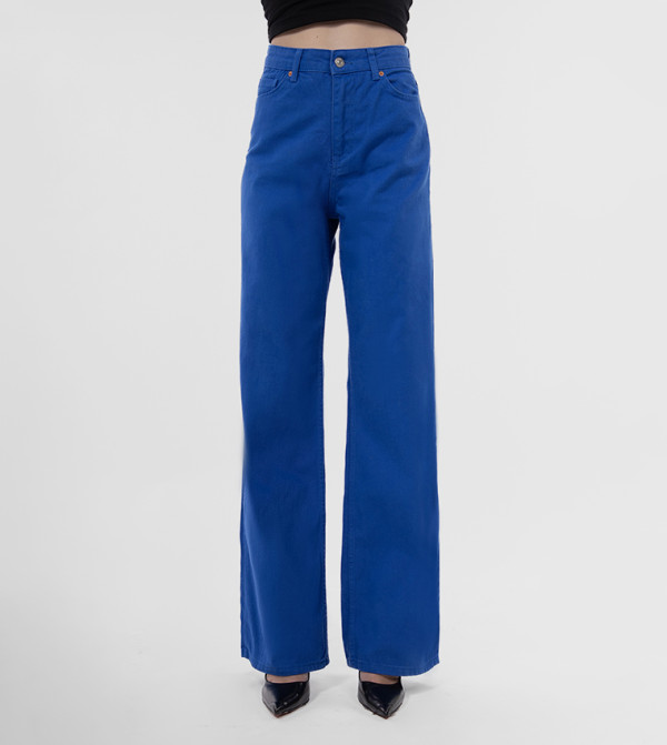 KYVELI KYVELI - Navy Wide Leg Pants