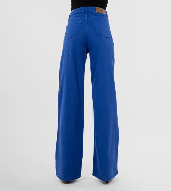 KYVELI KYVELI - Navy Wide Leg Pants