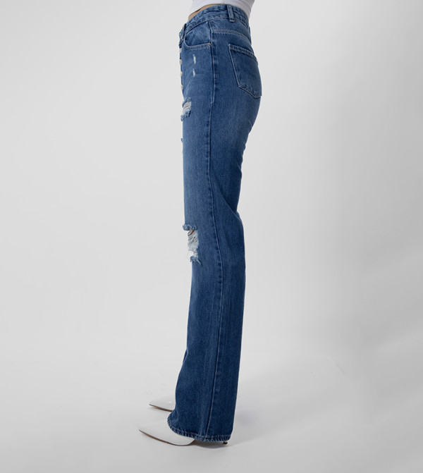 KYVELI KYVELI - Blue Bootcut Jeans