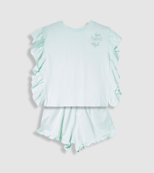 BABIES & MORE  - Green Top & Shorts