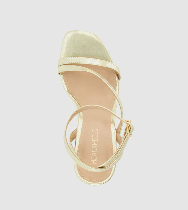 Head Over Heels  - Gold Wedge Sandals