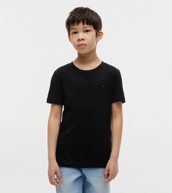 Tommy Hilfiger holiday-ready-k - BLACK T-shirts
