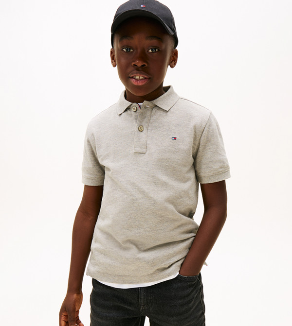 Tommy Hilfiger textured-neutral-linen - Grey T-shirts