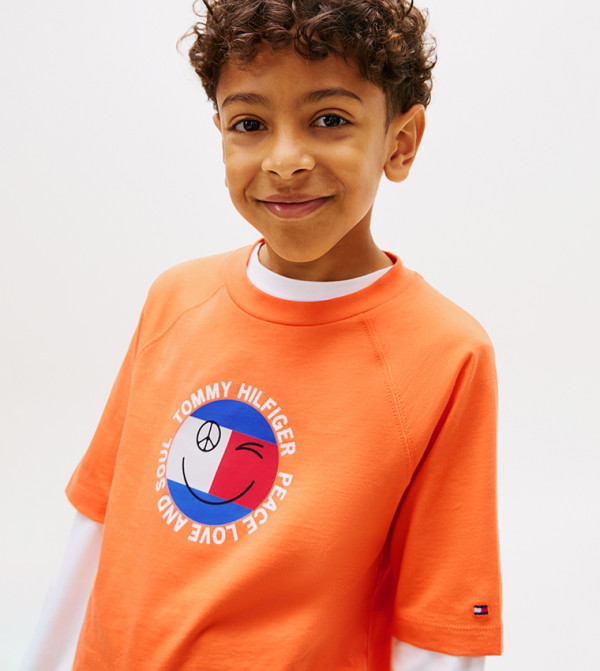 Tommy Hilfiger  Topwear - Orange T-shirts
