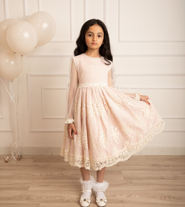 Kholud Kids Party Dress - Pink Party Dress