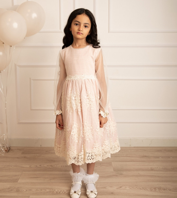 Kholud Kids Party Dress - Pink Party Dress