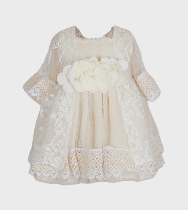 Kholud Kids  Party Dress - Beige Party Dress