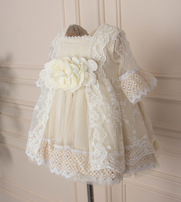 Kholud Kids  Party Dress - Beige Party Dress