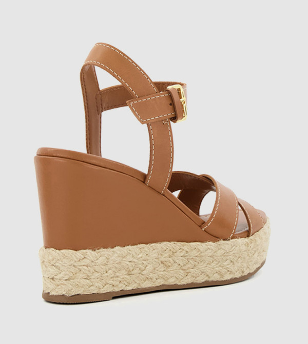 Dune London  Espadrilles - Tan Wedge Sandals