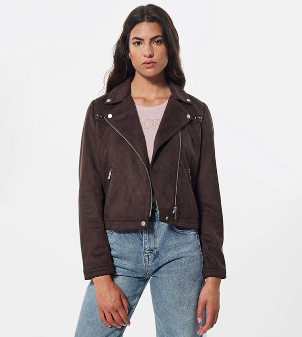 Kaporal Biker & Bomber Jackets - Brown Biker & Bomber Jackets