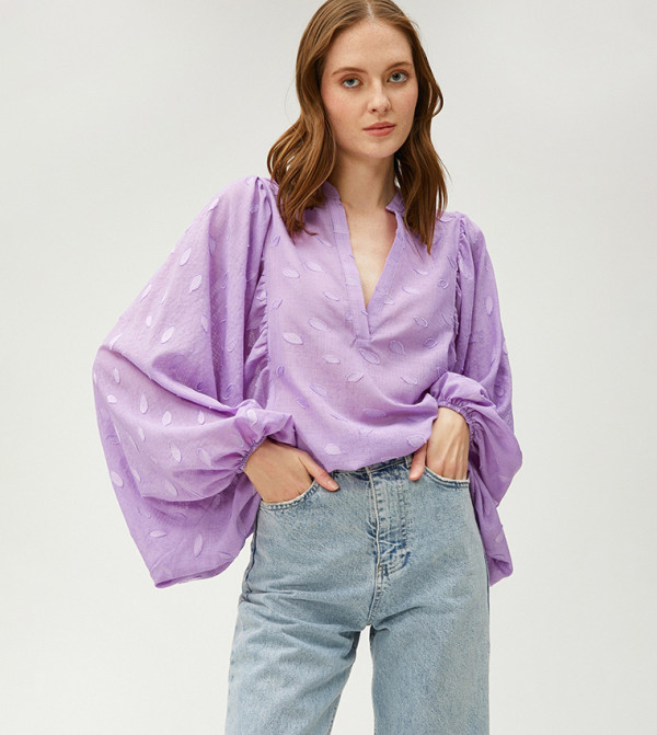 Koton Clothing - Purple Tops & Blouses