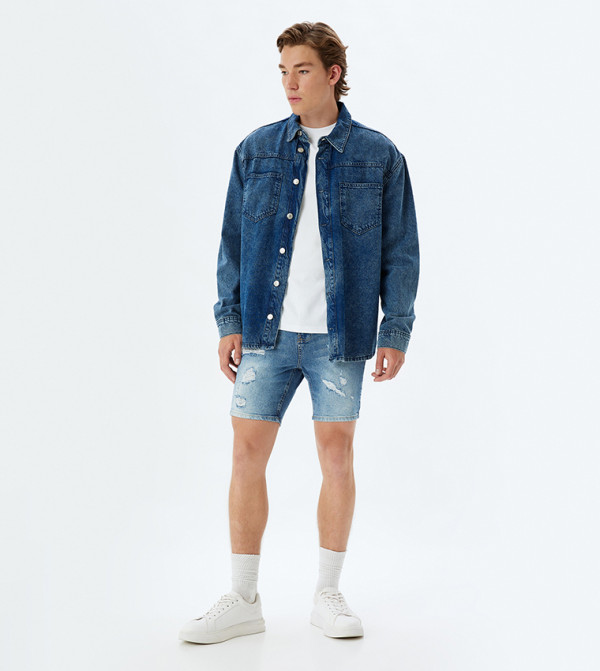 Koton  Denim Shorts - Blue Denim shorts