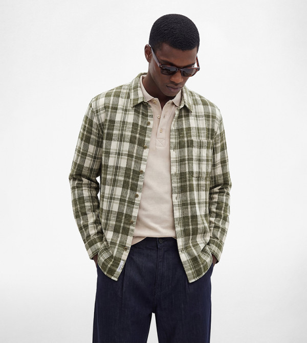 Koton Shirts - Khaki Long Sleeves