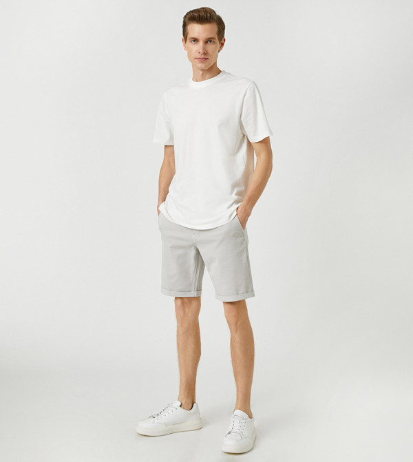 Koton  Denim Shorts - Beige Denim shorts