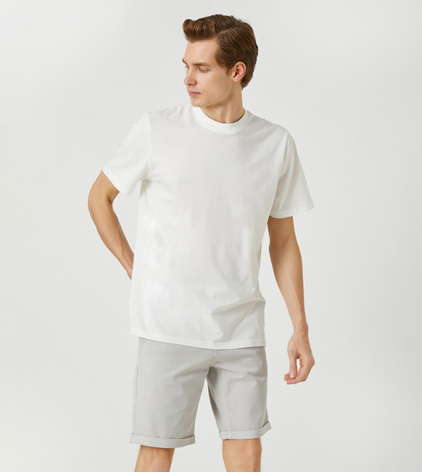 Koton  Denim Shorts - Beige Denim shorts