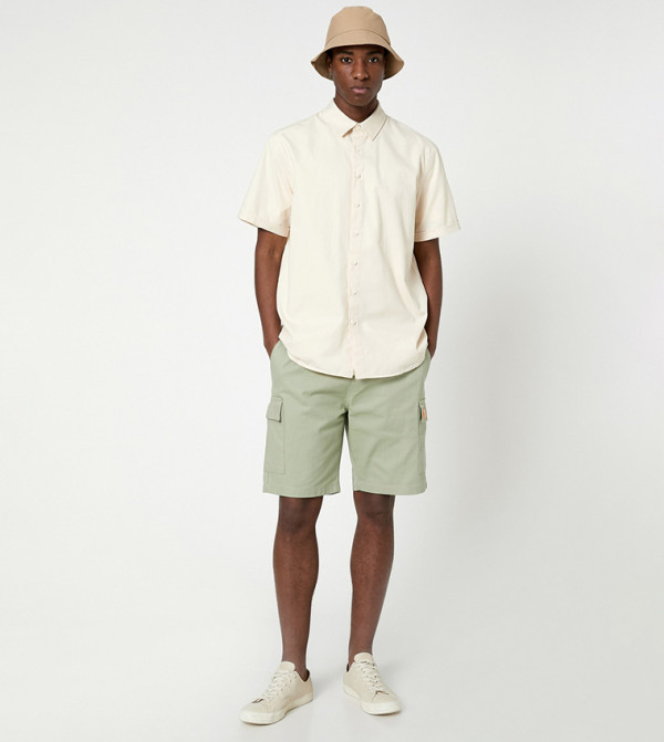 كوتون  شورت كارجو - سراويل كارجو - أخضر Cargo Shorts