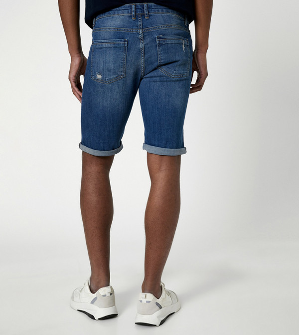 كوتون  شورتات جينز - أزرق Denim shorts