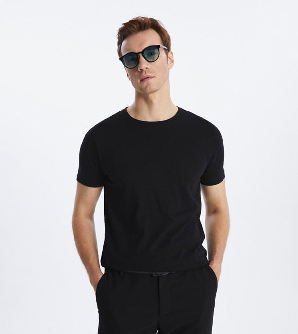 LC Waikiki LC Waikiki - Black Round Neck T-Shirts