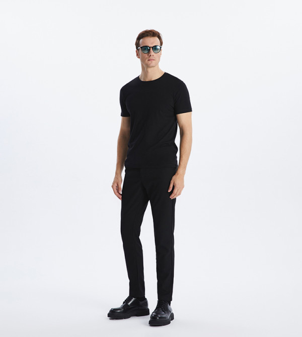 LC Waikiki LC Waikiki - Black Round Neck T-Shirts