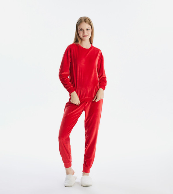 اٍل سي واي كيكي  أطقم بيجاما  - أحمر Pyjama Set