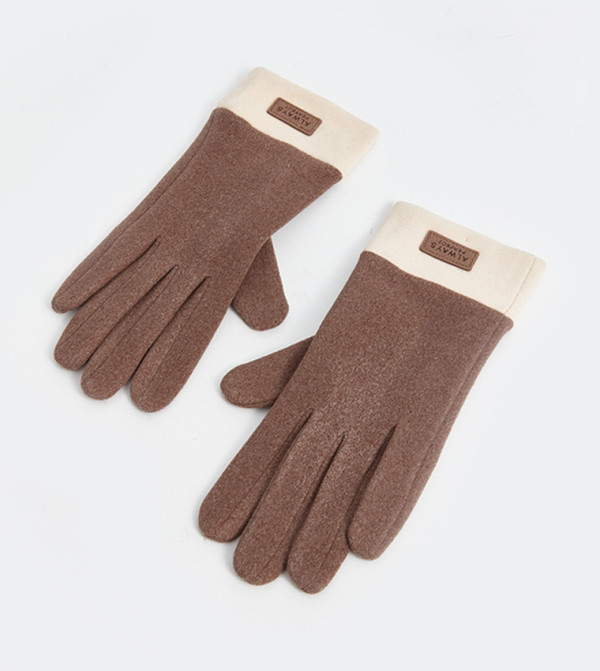 LC Waikiki  Gloves - DARK BEIGE Knit