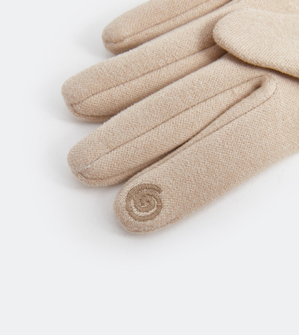 اٍل سي واي كيكي  قفازات - بيج فاتح  Knit