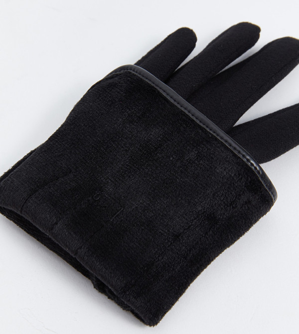 اٍل سي واي كيكي  قفازات - أسود Knit