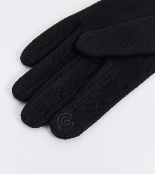 اٍل سي واي كيكي  قفازات - أسود Knit