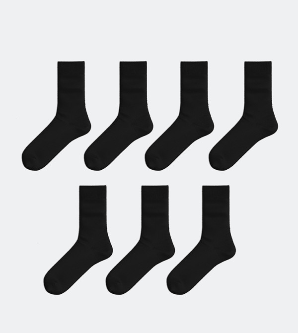 اٍل سي واي كيكي  جوارب   - أسود Calf Length Socks