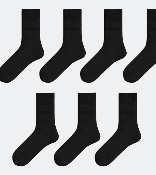 اٍل سي واي كيكي  جوارب   - أسود Calf Length Socks