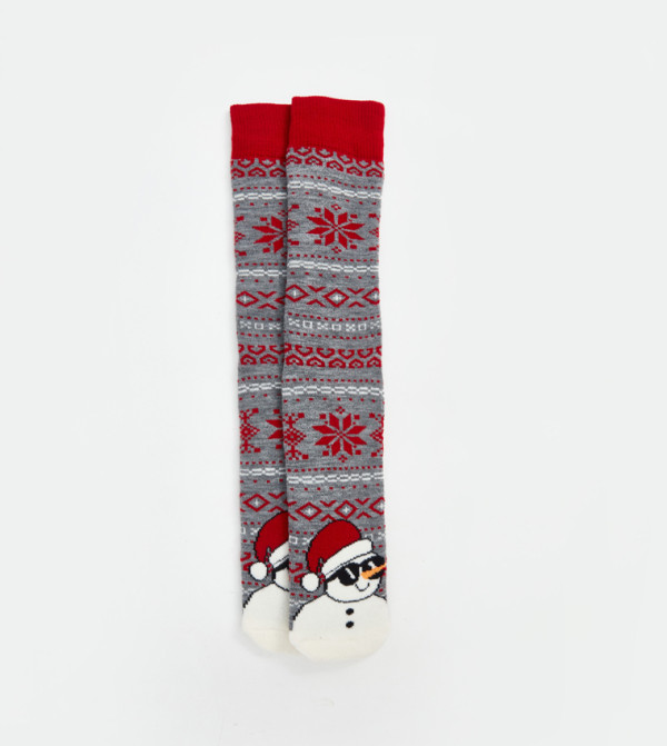 LC Waikiki  Socks - Grey Calf Length Socks