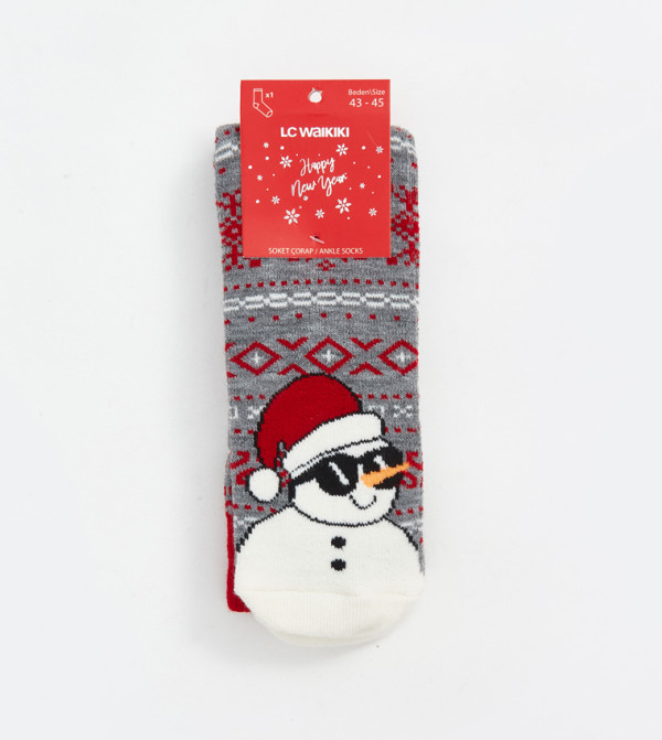 LC Waikiki  Socks - Grey Calf Length Socks