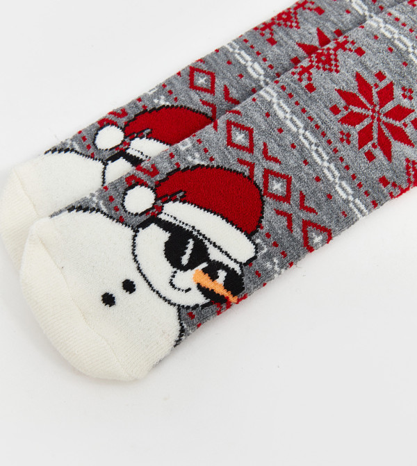 LC Waikiki  Socks - Grey Calf Length Socks