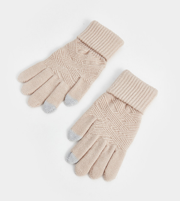 LC Waikiki  Gloves - Beige Knit