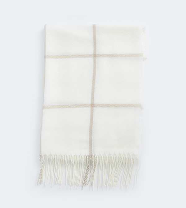 LC Waikiki  Scarves - Ecru Woven Scarves