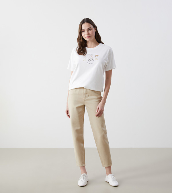 LC Waikiki Clothing - White Casual T-Shirts