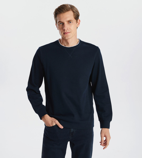 LC Waikiki  Hoodies & Sweatshirts - Navy Sweatshirts