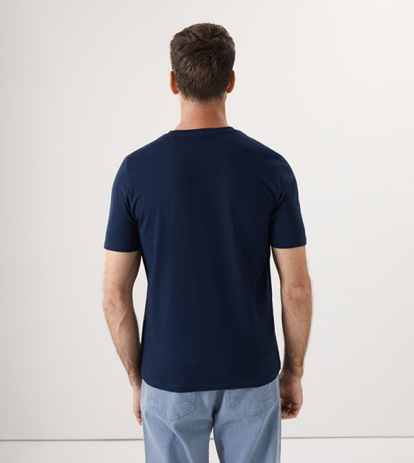 LC Waikiki LC Waikiki - Navy Round Neck T-Shirts