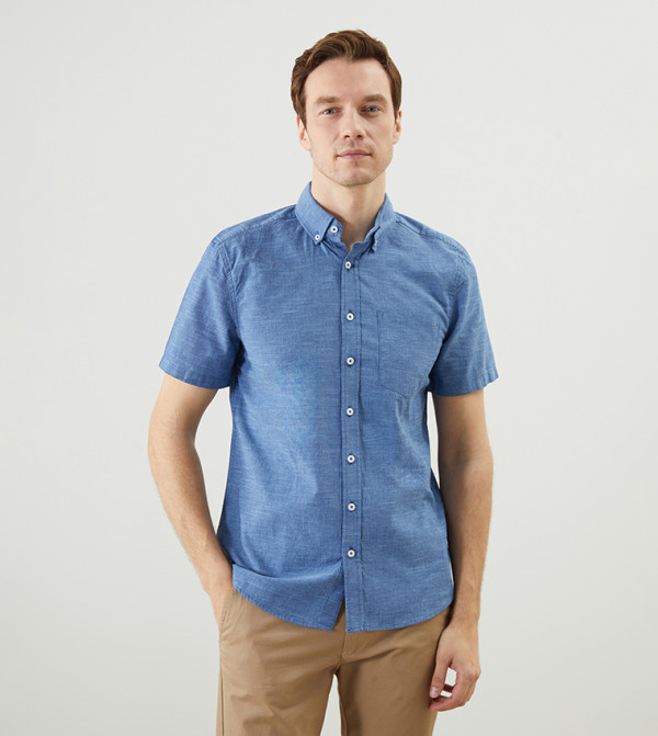 LC Waikiki  Clothing - Blue Short Sleeves