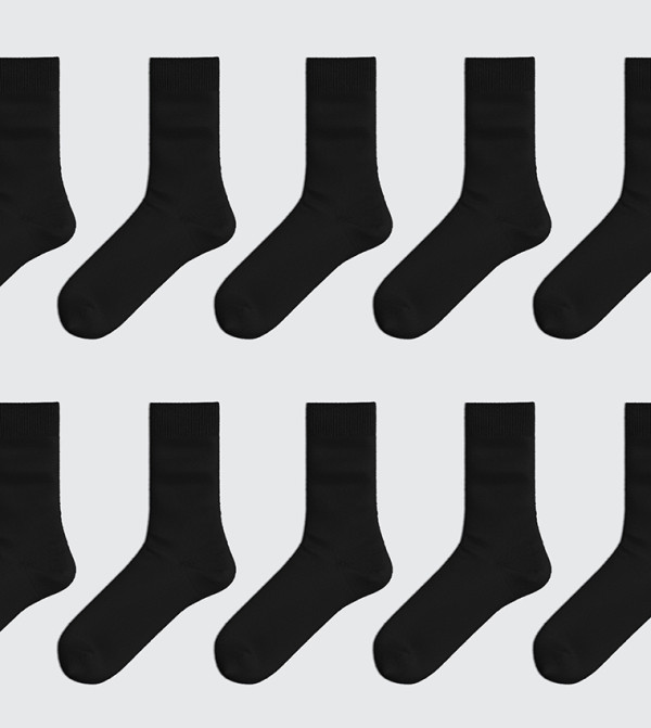 اٍل سي واي كيكي  جوارب لنصف الساق  - أسود Calf Length Socks