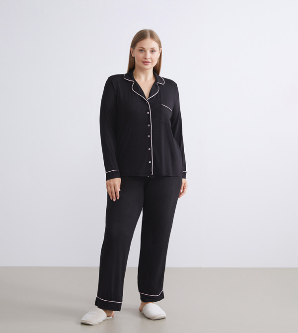 LC Waikiki  Pyjama Set - Black Pyjama Set