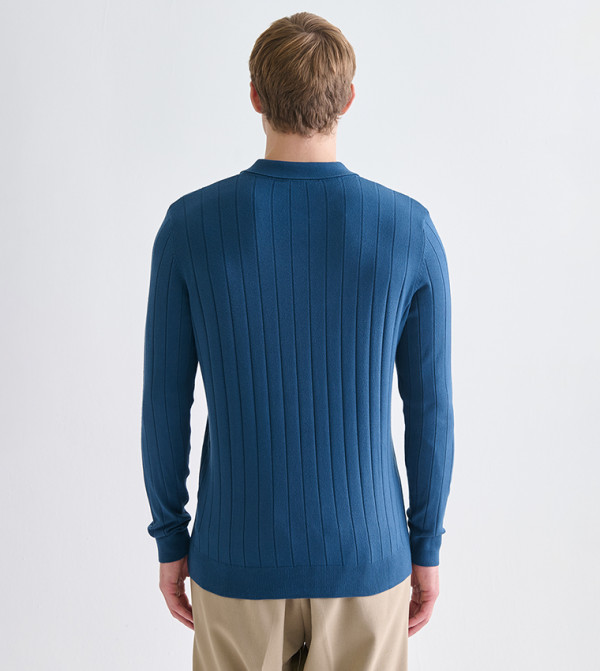 LC Waikiki Clothing - Blue V-neck Sweaters