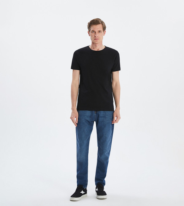LC Waikiki LC Waikiki - Black Round Neck T-Shirts