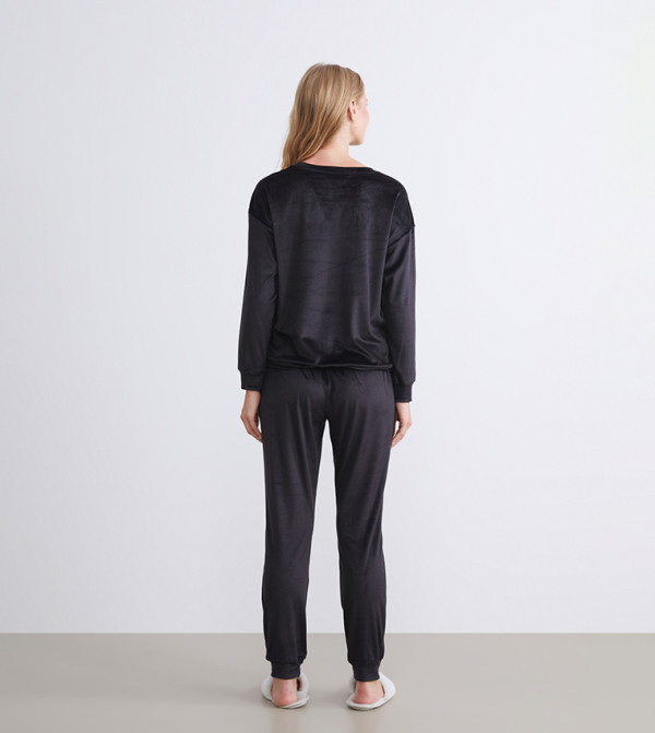 LC Waikiki  Pyjama Set - Black Pyjama Set