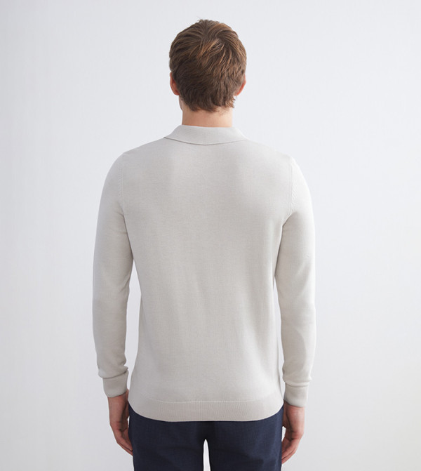 اٍل سي واي كيكي  سترات بياقة V  - بيج V-neck Sweaters