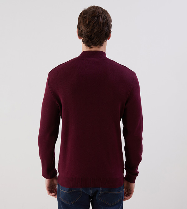 اٍل سي واي كيكي  سترات بياقة السلحفاة  - BORDEAUX Turtle neck Sweaters