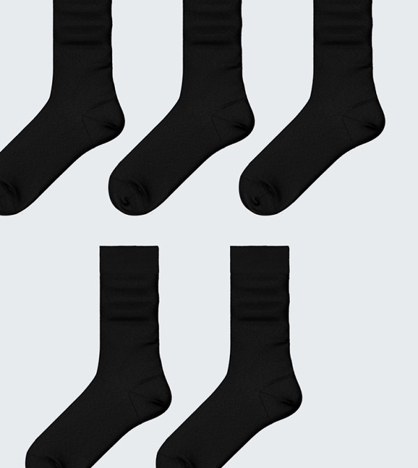 اٍل سي واي كيكي  جوارب   - أسود Calf Length Socks