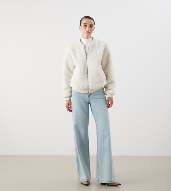 LC Waikiki  Casual Jackets - Off White Casual Jackets