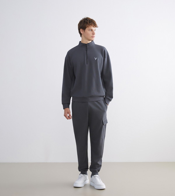 LC Waikiki  Hoodies & Sweatshirts - Charcoal Sweatshirts
